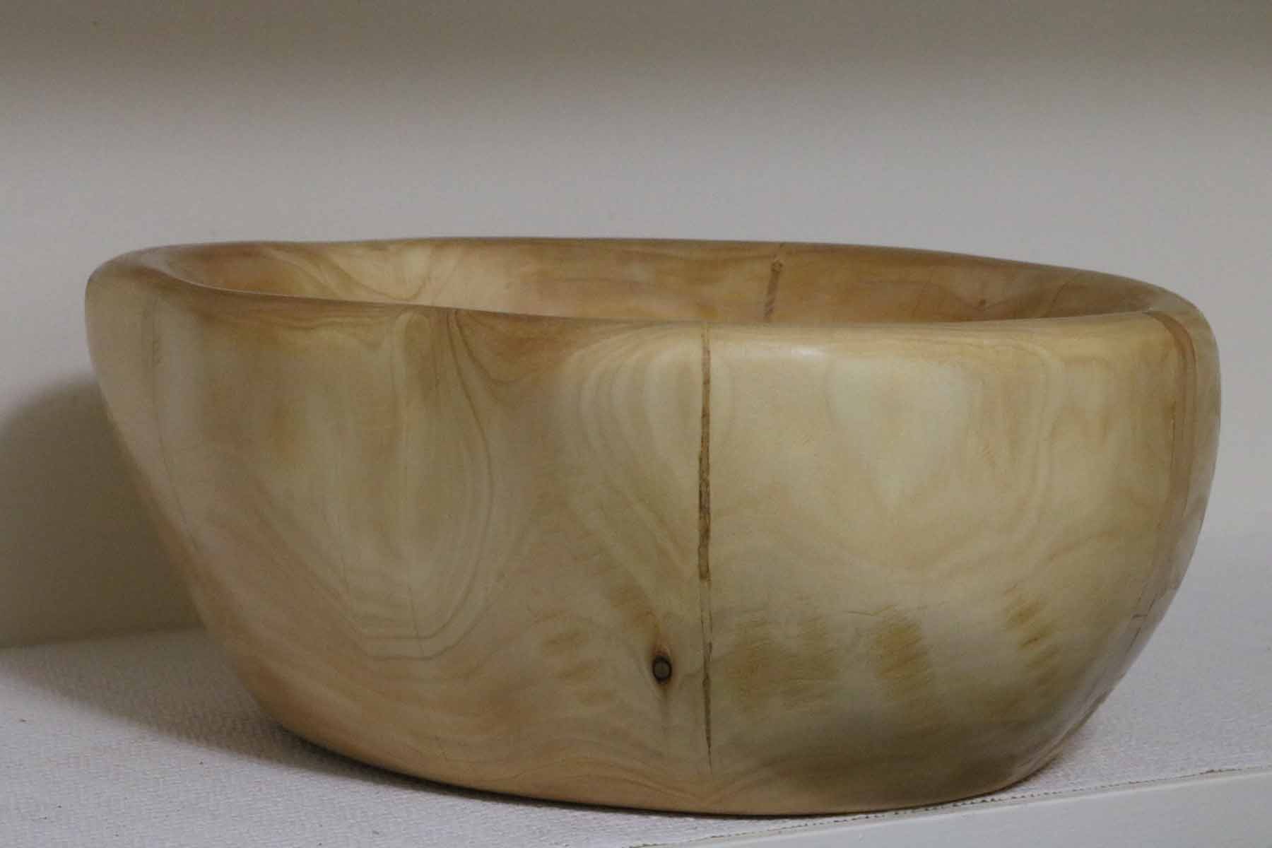 rustic handmade wood bowl